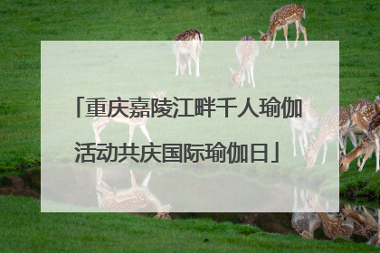 重庆嘉陵江畔千人瑜伽活动共庆国际瑜伽日