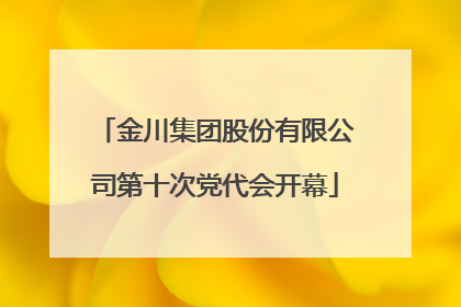 金川集团股份有限公司第十次党代会开幕