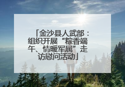 金沙县人武部：组织开展“粽香端午、情暖军属”走访慰问活动
