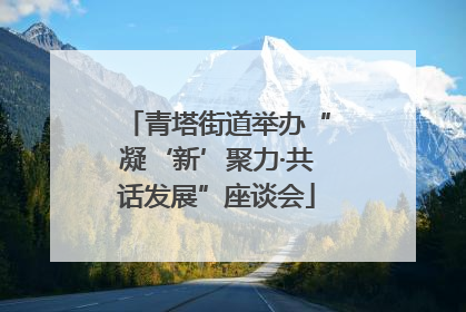 青塔街道举办“凝‘新’聚力·共话发展”座谈会