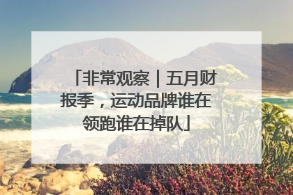 非常观察｜五月财报季，运动品牌谁在领跑谁在掉队