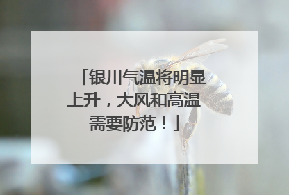 银川气温将明显上升，大风和高温需要防范！