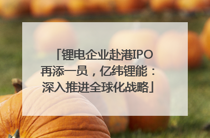 锂电企业赴港IPO再添一员，亿纬锂能：深入推进全球化战略