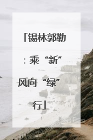 锡林郭勒：乘“新”风向“绿”行