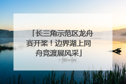 长三角示范区龙舟赛开桨！边界湖上同舟竞渡展风采
