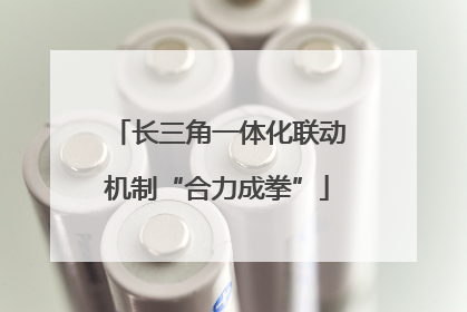 长三角一体化联动机制“合力成拳”
