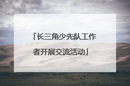 长三角少先队工作者开展交流活动