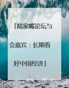 陆家嘴论坛与会嘉宾：长期看好中国经济