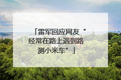 雷军回应网友“经常在路上遇到路测小米车”