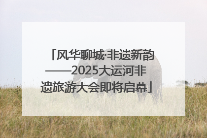 风华聊城·非遗新韵——2025大运河非遗旅游大会即将启幕