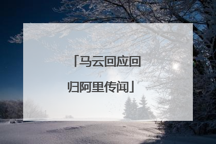 马云回应回归阿里传闻