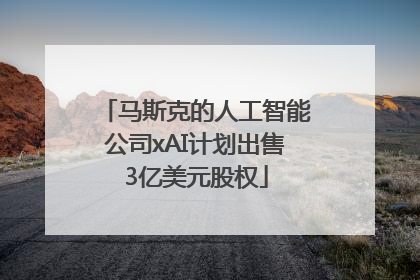 马斯克的人工智能公司xAI计划出售3亿美元股权