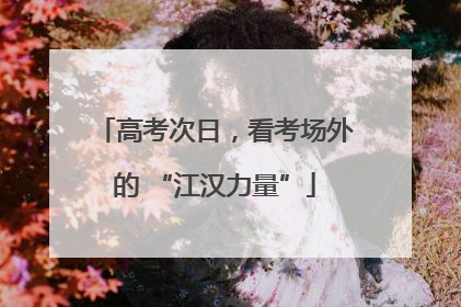 高考次日，看考场外的 “江汉力量”