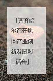 齐齐哈尔召开烤肉产业创新发展对话会