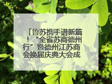 鲁苏携手谱新篇！“全省苏商德州行”暨德州江苏商会换届庆典大会成功举办