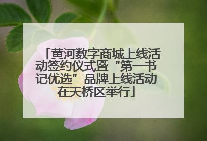 黄河数字商城上线活动签约仪式暨“第一书记优选”品牌上线活动在天桥区举行