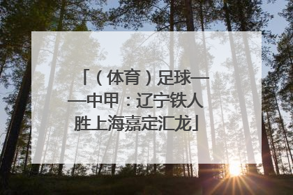 （体育）足球——中甲：辽宁铁人胜上海嘉定汇龙