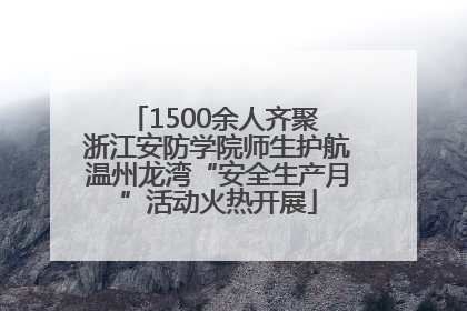 1500余人齐聚 浙江安防学院师生护航温州龙湾“安全生产月”活动火热开展