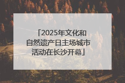 2025年文化和自然遗产日主场城市活动在长沙开幕