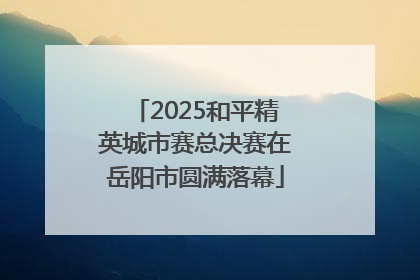 2025和平精英城市赛总决赛在岳阳市圆满落幕