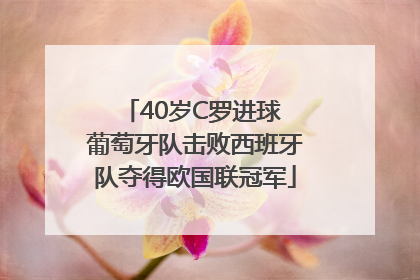 40岁C罗进球 葡萄牙队击败西班牙队夺得欧国联冠军